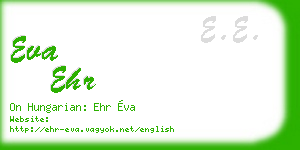 eva ehr business card
